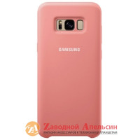 Samsung A8 A530 чехол микрофибра Silicone Cover pink