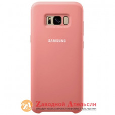 Samsung A8 A530 чехол микрофибра Silicone Cover pink