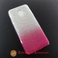 Samsung A6 A600 J6 J600 чохол блискітки двоколірний crimson