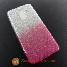 Samsung A6 plus A605 J8 J800 чохол блискітки двоколірний