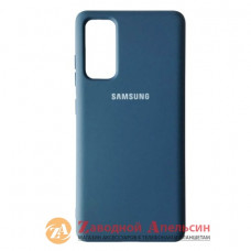 Samsung S20 FE G780 чохол мікрофібра Silicone Cover (синій)