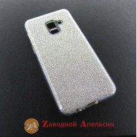 Samsung A8 A530 чохол блискітки Shining silver