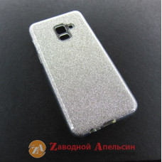 Samsung A8 A530 чохол блискітки Shining silver
