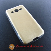 Samsung G355H Core2 чохол накладка шкіра gold
