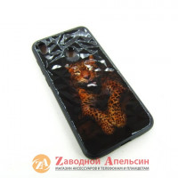 Huawei Y7 2019 (DUB-LX1) чохол Glass Case prism леопард