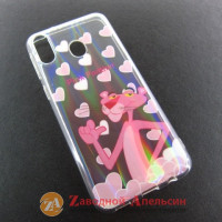 Samsung M20 M205 чехол рисунок Лазер Pink Panther
