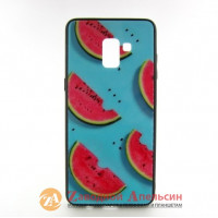 Samsung A8 Plus A730 стеклянный чехол рисунок PopArt