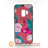 Samsung S9 G960 чехол рисунок фламинго