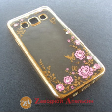 Samsung A3 A300 чехол Electroplating стразы