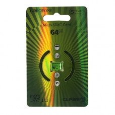 Карта пам'яті Borofone micro SD 64Cb class 10