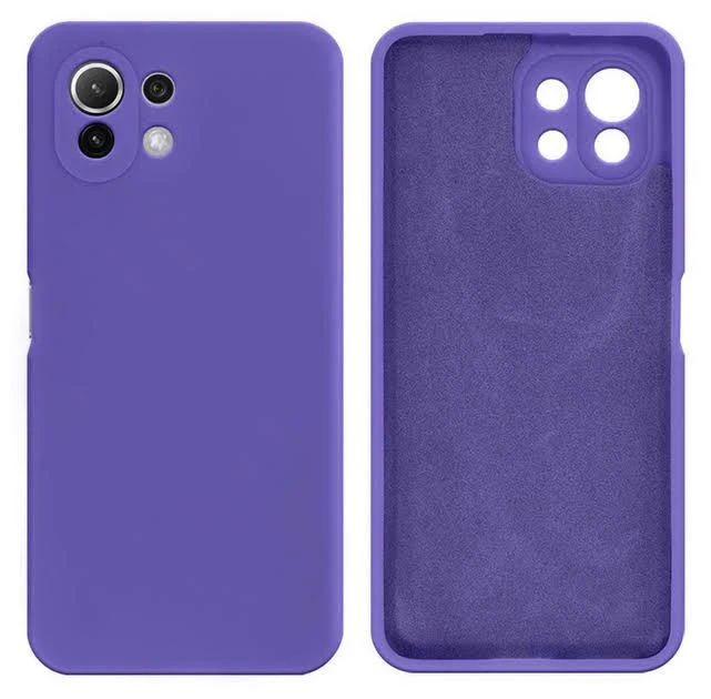 Xiaomi Mi 11 lite чохол ліловий Silicone Cover lilac