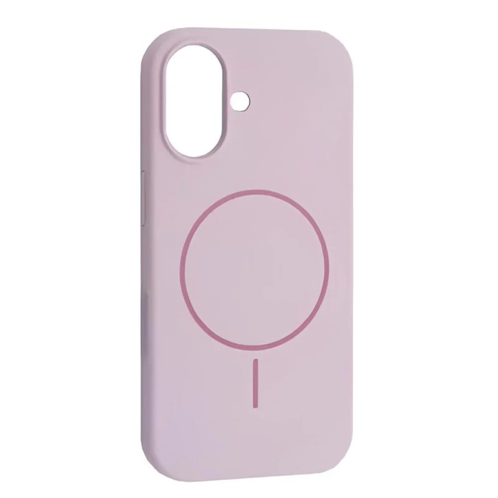 iPhone 17 Чохол силіконовий мікрофібра Магсейф (ліловий)