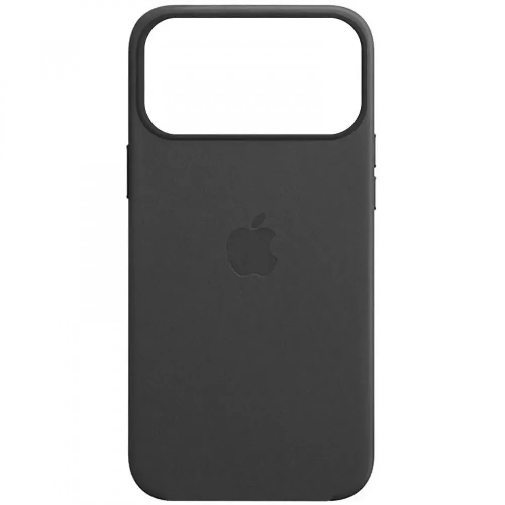 Iphone 17 Pro Max Шкіряний чохол Магсейф (чорний)