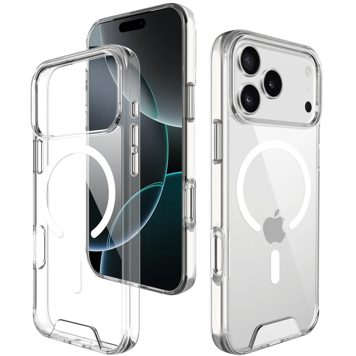 Iphone 18 Pro Max Прозорий чохол Магсейф (TPU+PC)