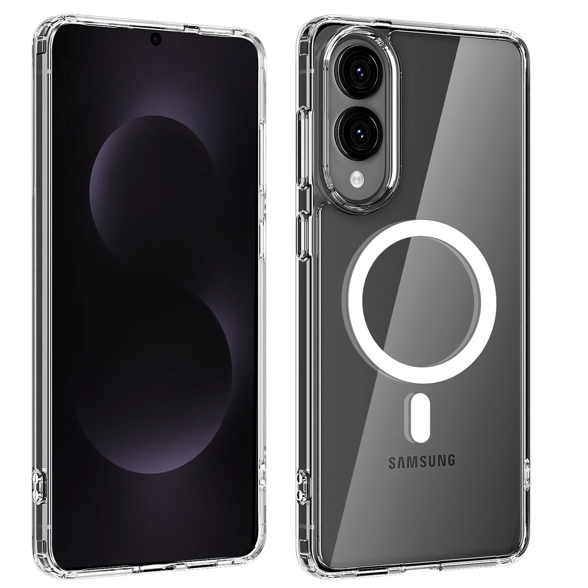 Samsung S25 Edge S937 Прозорий чохол Магсейф (TPU+PC)