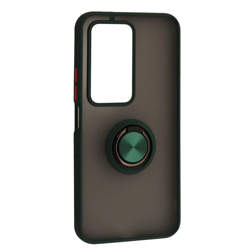 Xiaomi Redmi 15 4G 171мм Чохол матовий TPU+PC Кільце (хакі)