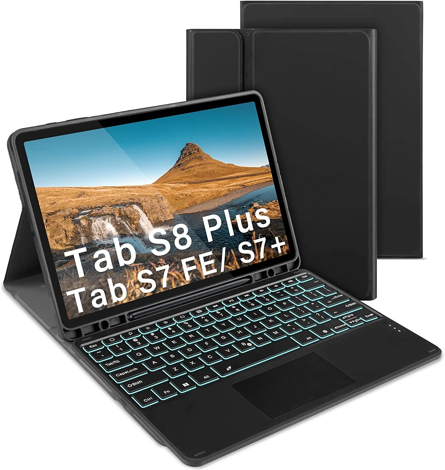 Чохол книжка Samsung S8+ Plus X800 X806 Клавіатура з підсвічуванням